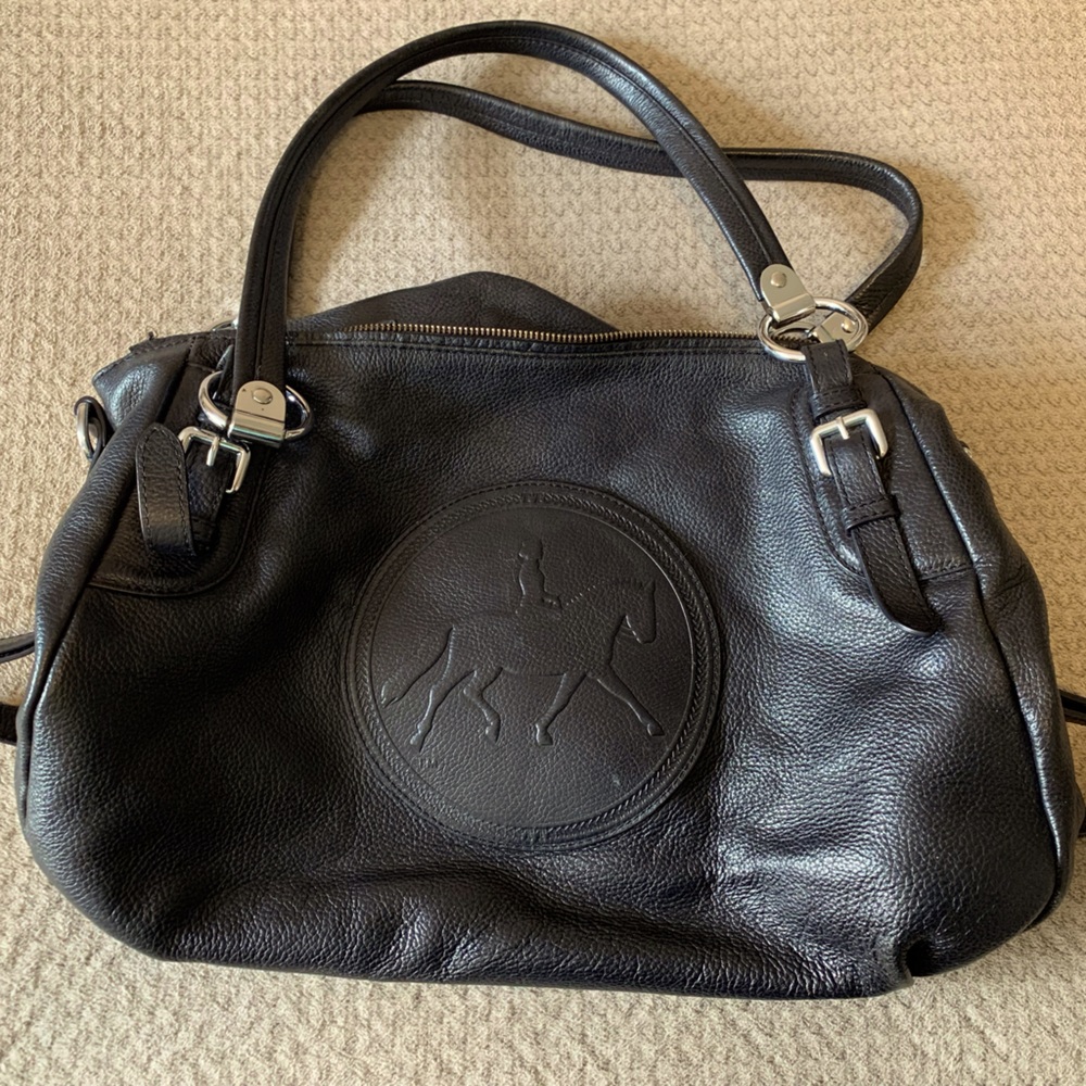 BLACK FRIDAY SALE-Tucker Tweed Black Large Dressage Purse